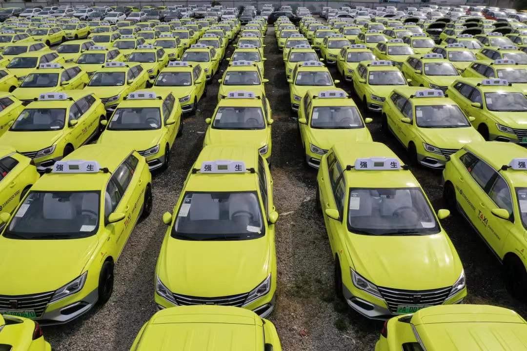 一片豆绿色,上海这家出租车龙头企业计划明年全用新能源车|新能源车_
