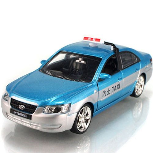 凌速(lnsu)车模玩具88845 彩珀1:32北京现代出租车的士计程车回力合金